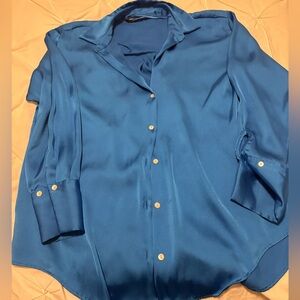 Zara satin effect blouse
